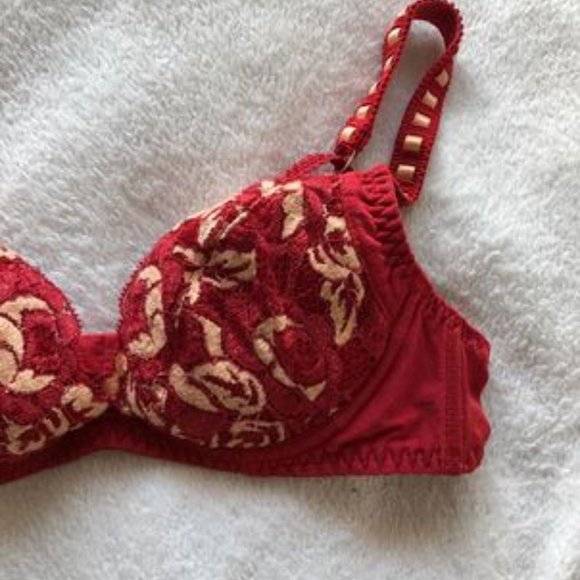 Aubade designer red bra 30B - Picture 2 of 7